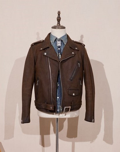 ヴィンテージ50s復刻 613型カウレザー ダブルライダースジャケット M～4XL