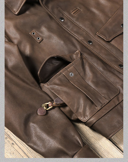 ☆ヴィンテージ復刻カリフォルニアレンジャーカーフレザージャケット☆S～5XL