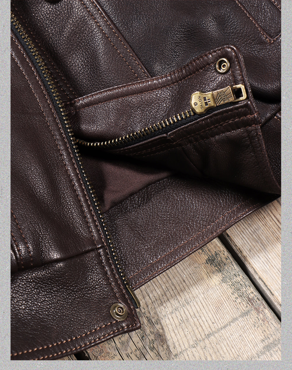 2色展開△水染ゴートレザー  ブルゾン▽ S～5XL