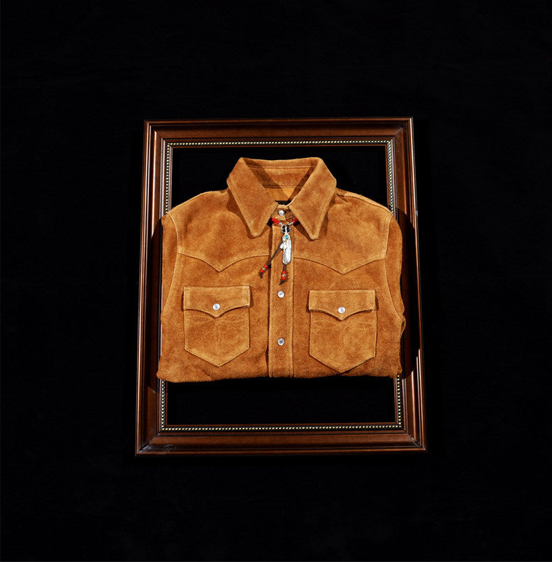 ★スウェードウエスタンシャツ★S～4XL