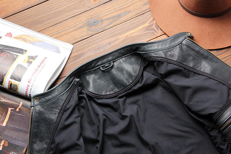 ２色展開☆植物タンニン鞣しシープレザー シングルライダースジャケット☆ L～5XL