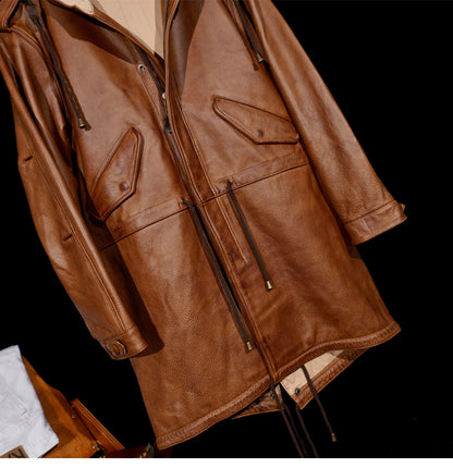 3色展開◇ヴィンテージ復刻 カウレザーM-51 フィッシュテイルコート◇