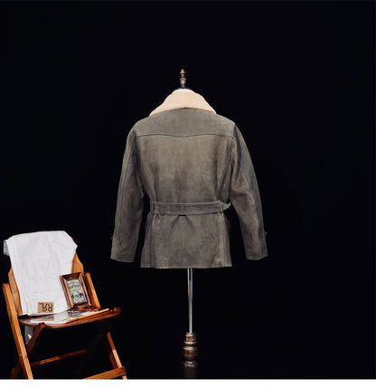 ✩カウレザー×ムートン使用 ランチコート✩S～4XL