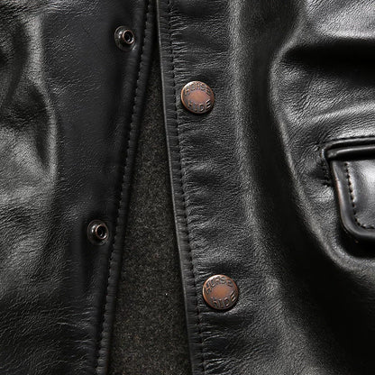 △ヴィンテージ復刻型 茶芯ホースハイドレザー カーコート▽M～4XL