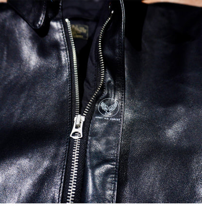 △ヴィンテージ復刻 植物タンニン鞣しホースハイドレザー A-2ジャケット▽S～5XL