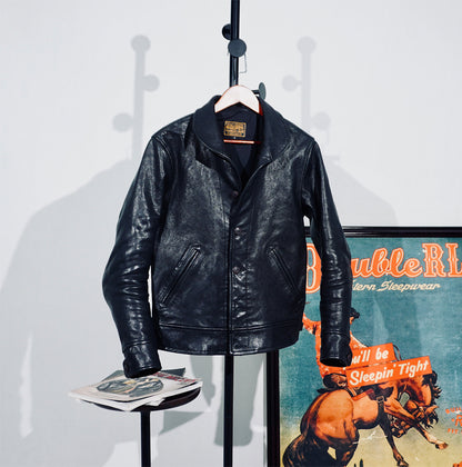 ★1930's VINTAGE復刻デザイン 植物タンニン鞣しシープレザーコサックジャケット★