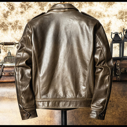 ☆1.6㎜ P37 カウレザージャケット☆S～3XL