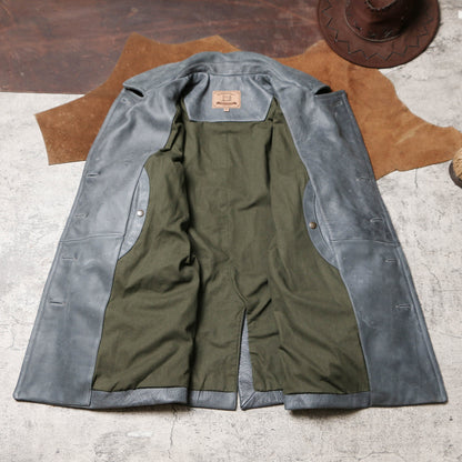 絶妙な色味のブルーグレー◇ヴィンテージ復刻  1.8㎜ USネイビーPコート▼M～4XL