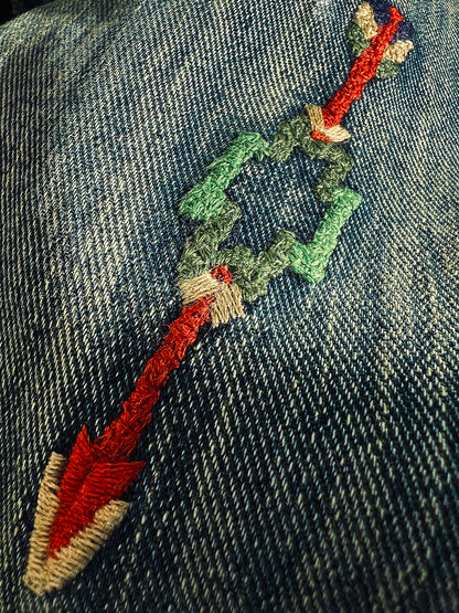 サンダーバード刺繍がカッコいい▲デニムジャケット▼S～4XL