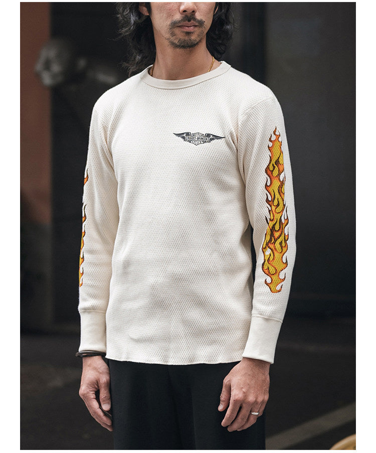◆色味、プリントの雰囲気もGOOD◆ヴィンテージ復刻  MOTORCYCLEロングＴシャツ◆S～2XL