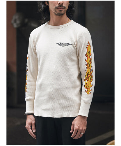 ◆色味、プリントの雰囲気もGOOD◆ヴィンテージ復刻  MOTORCYCLEロングＴシャツ◆S～2XL