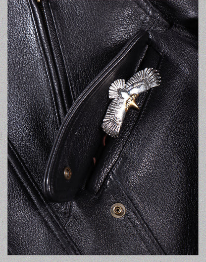 2色展開△水染ゴートレザー  ブルゾン▽ S～5XL