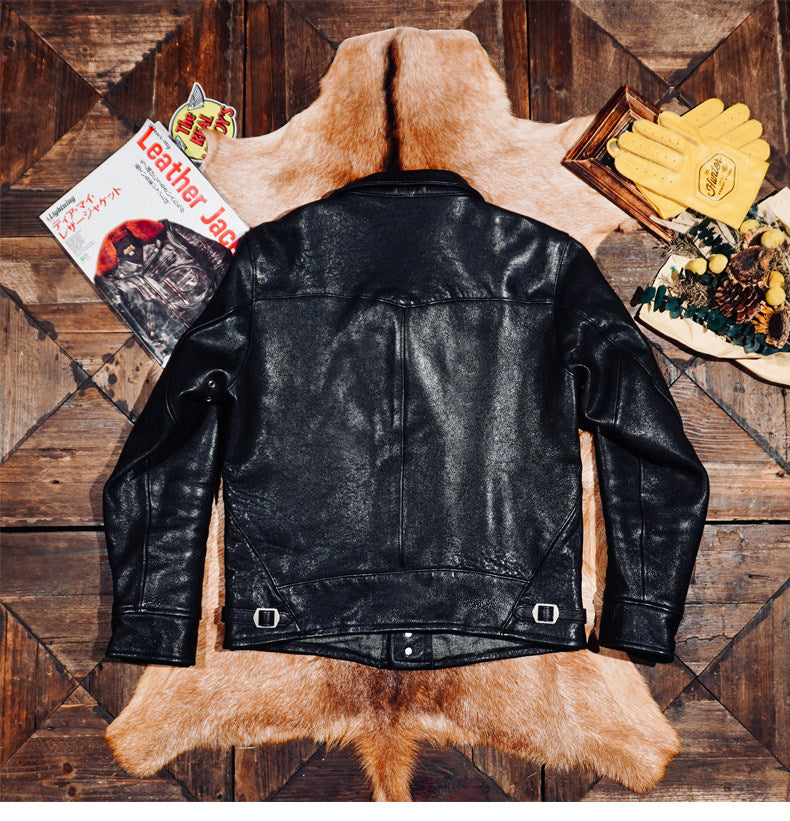 ☆コンチョボタン ウォッシュ シープレザー ウエスタンジャケット☆S～4XL