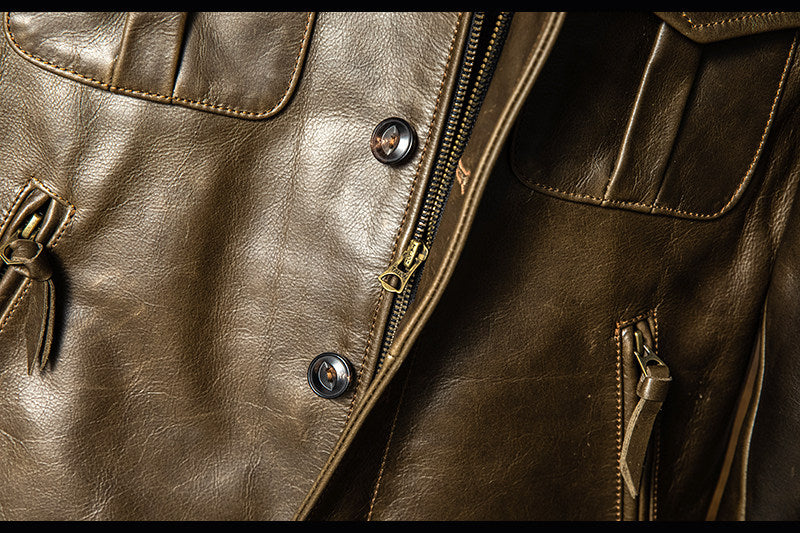 ☆1.6㎜ P37 カウレザージャケット☆S～3XL