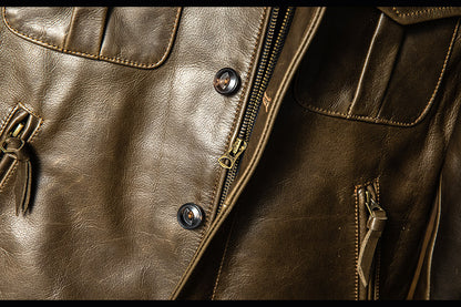 ☆1.6㎜ P37 カウレザージャケット☆S～3XL