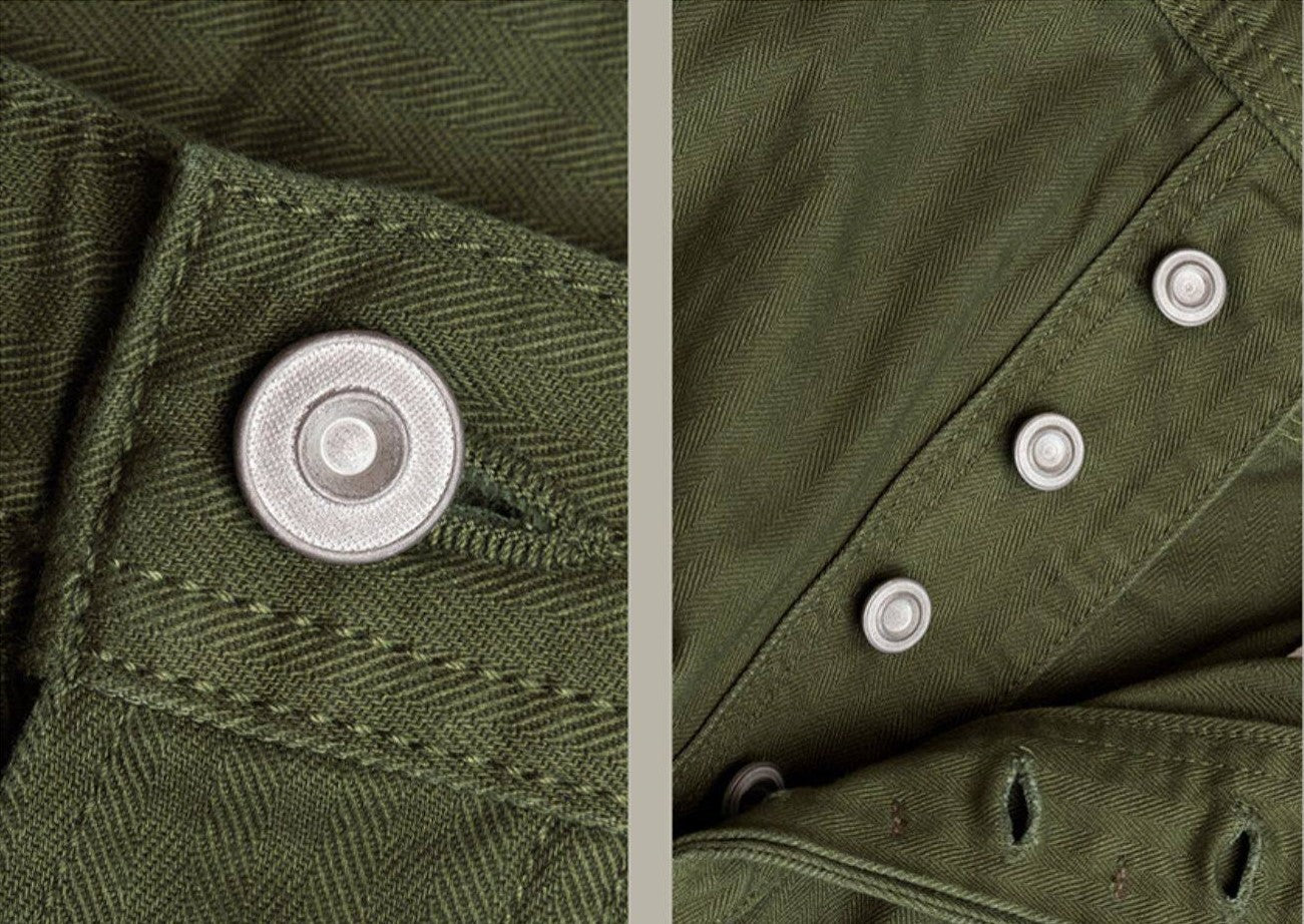 ２色展開◇ヴィンテージ復刻デザインHBTコットンヘリンボーン使用 ワークパンツ◇28～40