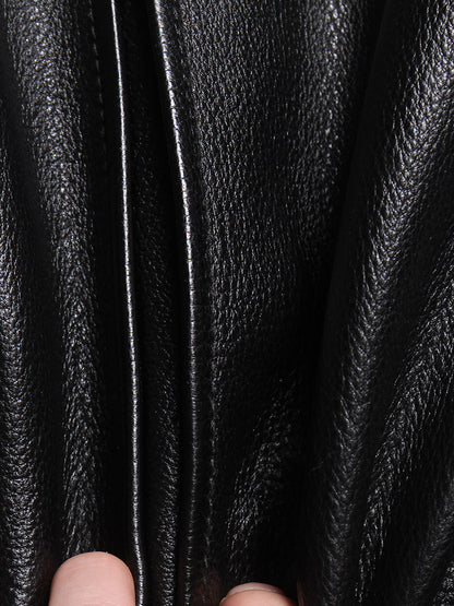 昨シーズン物売り切りセール◇カウレザー シングルライダースジャケット◇M～5XL