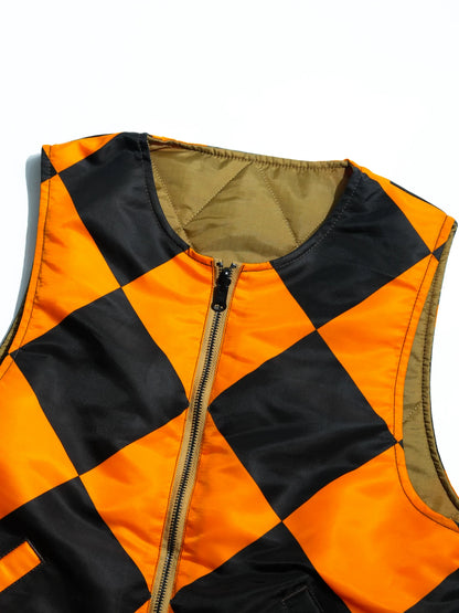 ▲ヴィンテージ復刻デザイン USAFラインクルーマン リバーシブルベスト▼S～3XL