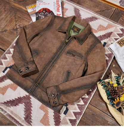 1940's VINTAGE復刻 カウレザー使用 スポーツジャケット S～3XL