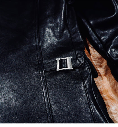 ✩細部のディテールまで完璧な拘り 植物タンニン鞣しホースハイドレザーモーターサイクルジャケット✩S～4XL