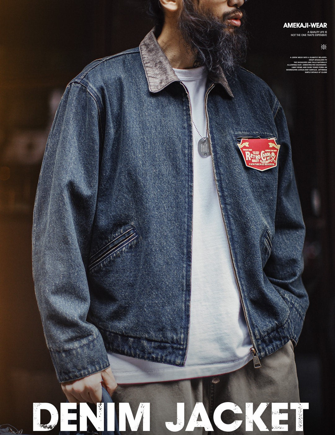 ▲ヴィンテージ J001復刻 10.5OZ デニム デトロイトジャケット▼S～3XL