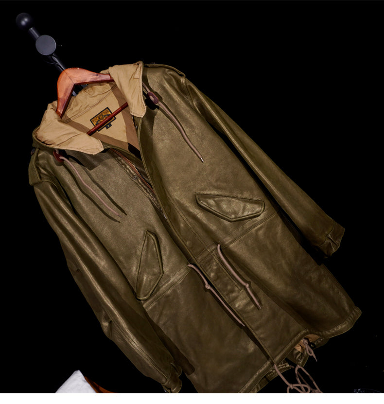 3色展開◇ヴィンテージ復刻 カウレザーM-51 フィッシュテイルコート◇