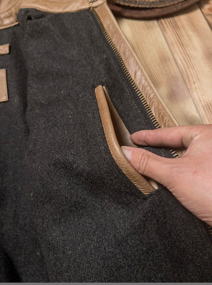 1.7mm極厚◇◇ヴィンテージ復刻 オイルフィニッシュカウレザーA-2ジャケット◇◇M~5XL