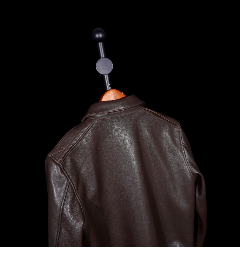 ▲ヴィンテージ復刻 茶芯シープレザー A-2ジャケット▼