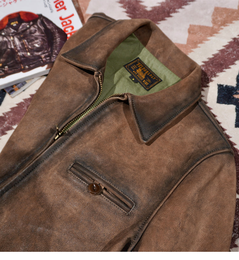 1940's VINTAGE復刻 カウレザー使用 スポーツジャケット S～3XL