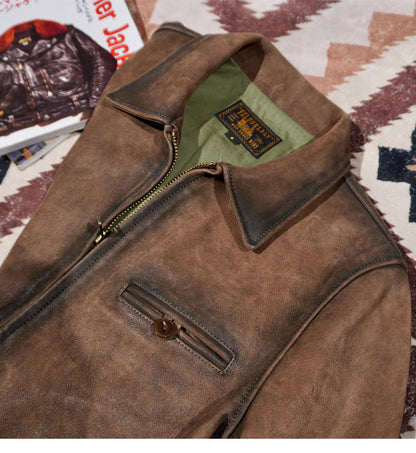 1940's VINTAGE復刻 カウレザー使用 スポーツジャケット S～3XL