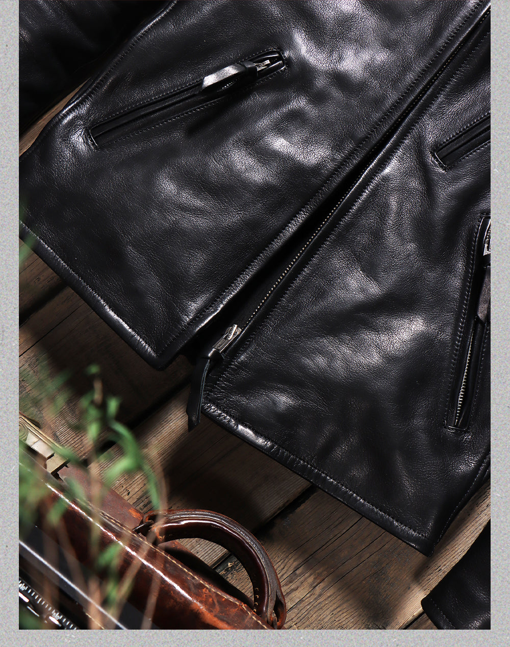 ▲ビンテージ復刻 植物タンニン鞣しカーフレザー ウォシャブル シングルライダース ジャケット▼S～5XL