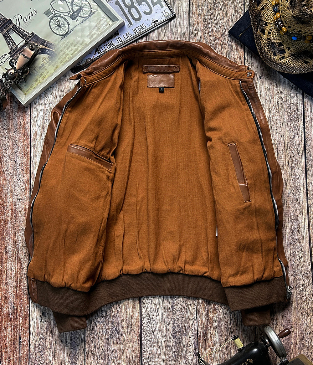 ◇◇ヴィンテージ復刻 ゴートレザーA-2ジャケット◇◇M~3XL