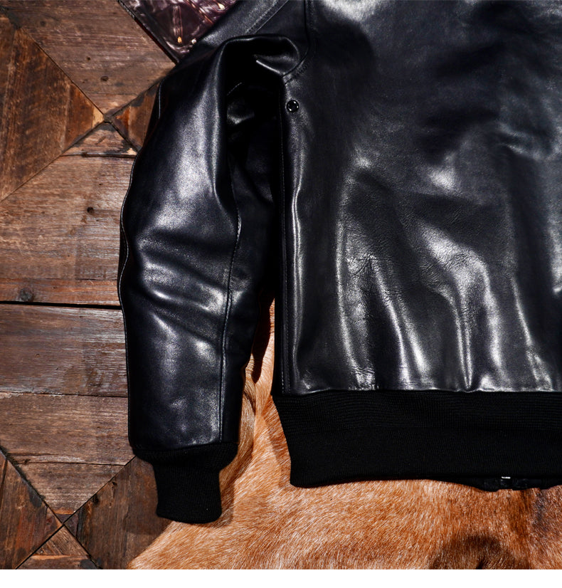△ヴィンテージ復刻 植物タンニン鞣しホースハイドレザー A-2ジャケット▽S～5XL