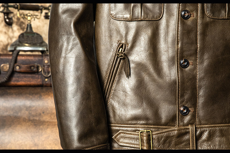 ☆1.6㎜ P37 カウレザージャケット☆S～3XL