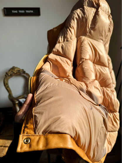 ◇イタリア産シープレザー使用 水染めレザーダウンジャケット◇ M～XL