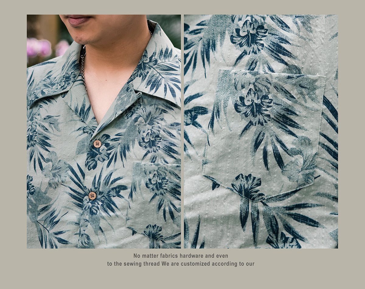 2色展開△レーヨン 半袖 アロハシャツ▽S～3XL