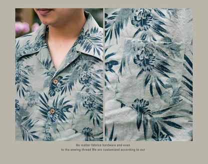 2色展開△レーヨン 半袖 アロハシャツ▽S～3XL