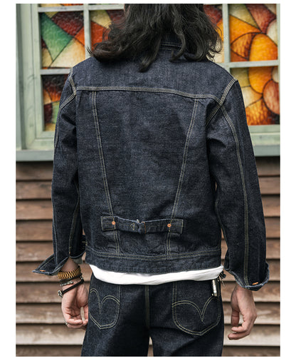 ▲1st型 506モディファイモデル/14.5OZ 三本針ステッチング セルビッチデニムジャケット▼サイズ36～46