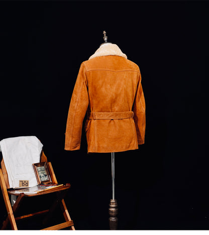 ★カウレザー×ムートン使用 ランチコート★S～4XL