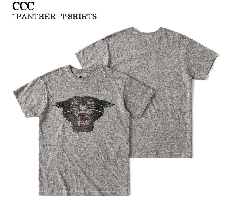 ２色展開◆CCCプリズナー ブラックパンサー染み込みプリントＴシャツ◆XS～3XL