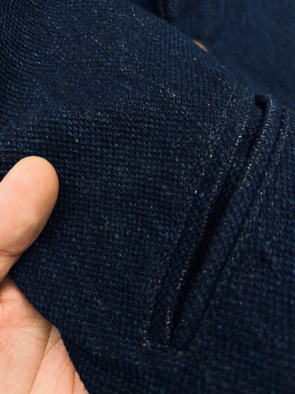 ◆刺し子地 藍染め ワークベスト S～4XL◆