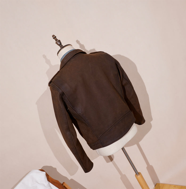 ヴィンテージ50s復刻 613型カウレザー ダブルライダースジャケット M～4XL