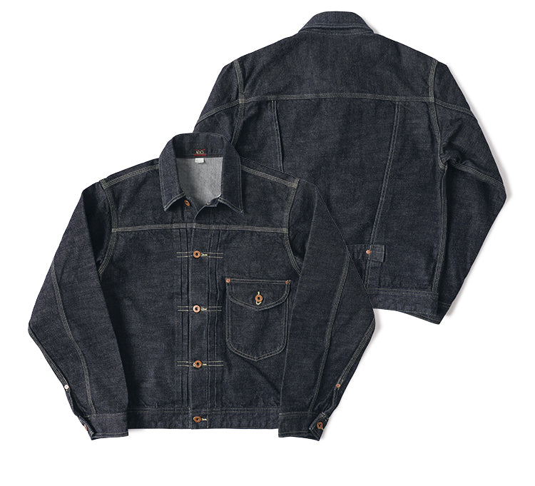 ▲1st型 506モディファイモデル/14.5OZ 三本針ステッチング セルビッチデニムジャケット▼サイズ36～46