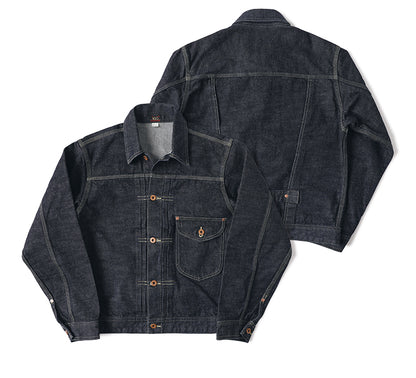 ▲1st型 506モディファイモデル/14.5OZ 三本針ステッチング セルビッチデニムジャケット▼サイズ36～46