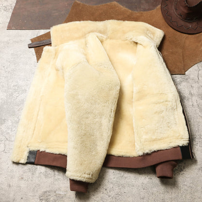 ☆オーストラリア産ムートン 切り替えA-2フライトジャケット☆S～3XL