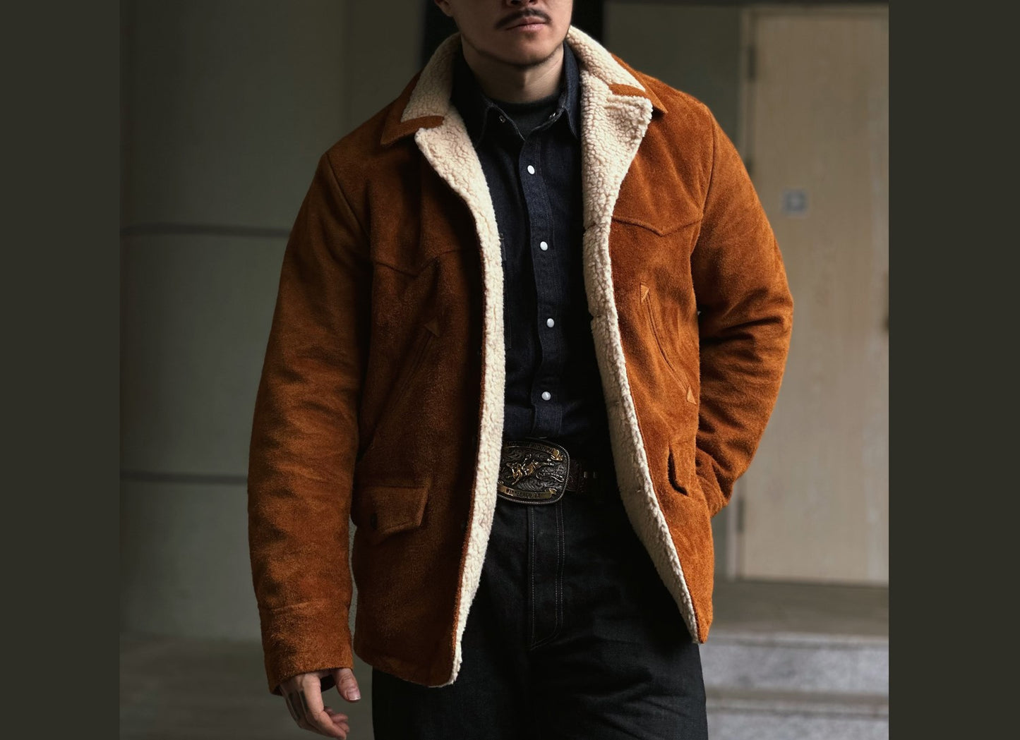 ✩ヴィンテージ復刻 スウェード ウエスタン ランチャージャケット✩S～4XL