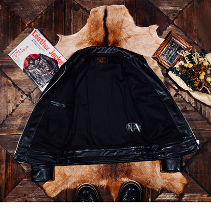 ヴィンテージ復刻 イタリア産カウレザーメカニック フライトジャケットS～4XL