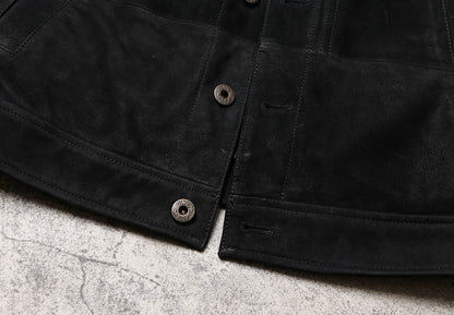 ★ヴィンテージ 復刻モデル ゴートレザートラック ジャケット★ M～4XL