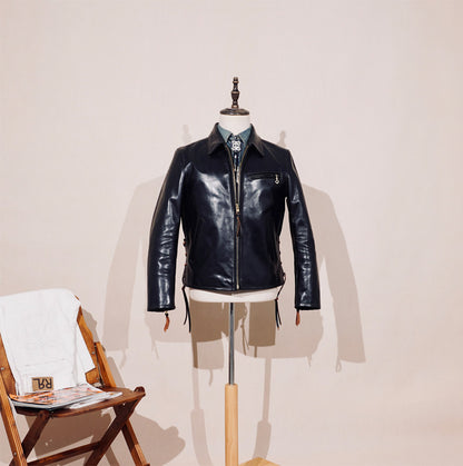 ◇ヴィンテージ復刻 植物タンニン鞣しホースハイドレザー CHP ポリスジャケット◇