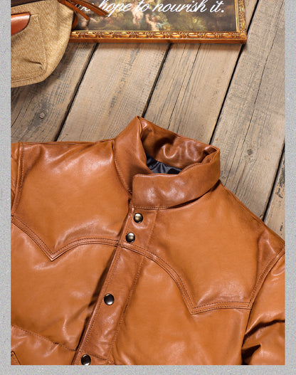 ◇シープレザーダウン ウエスタンステッチ ジャケット◇ S～5XL